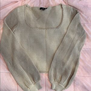 Lulu's Cream Scoop Neck Sweater